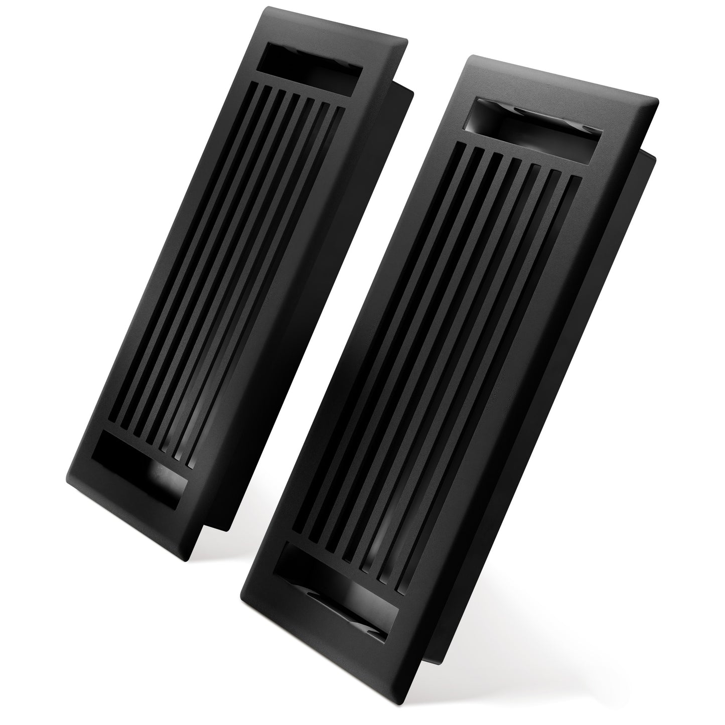 Floor Register - Linear Textured Black