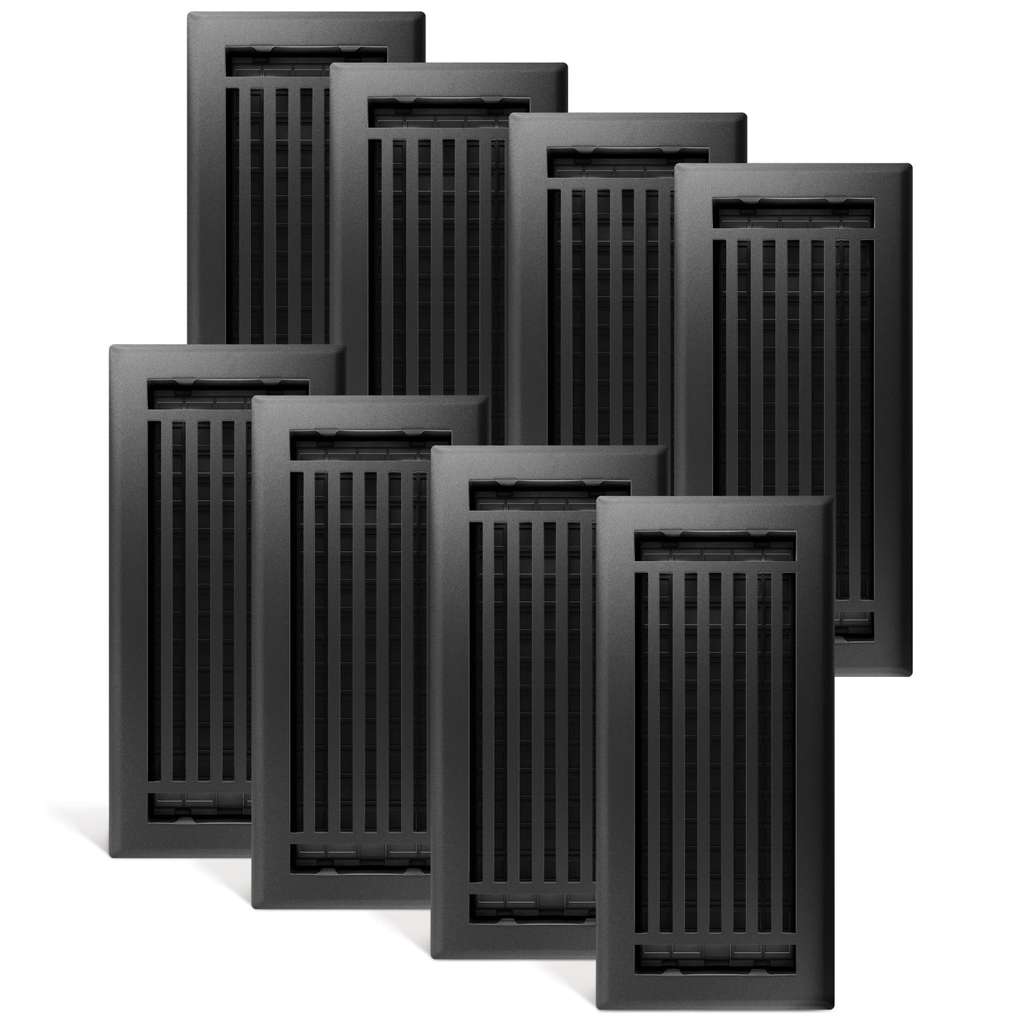 Floor Register - Linear Textured Black