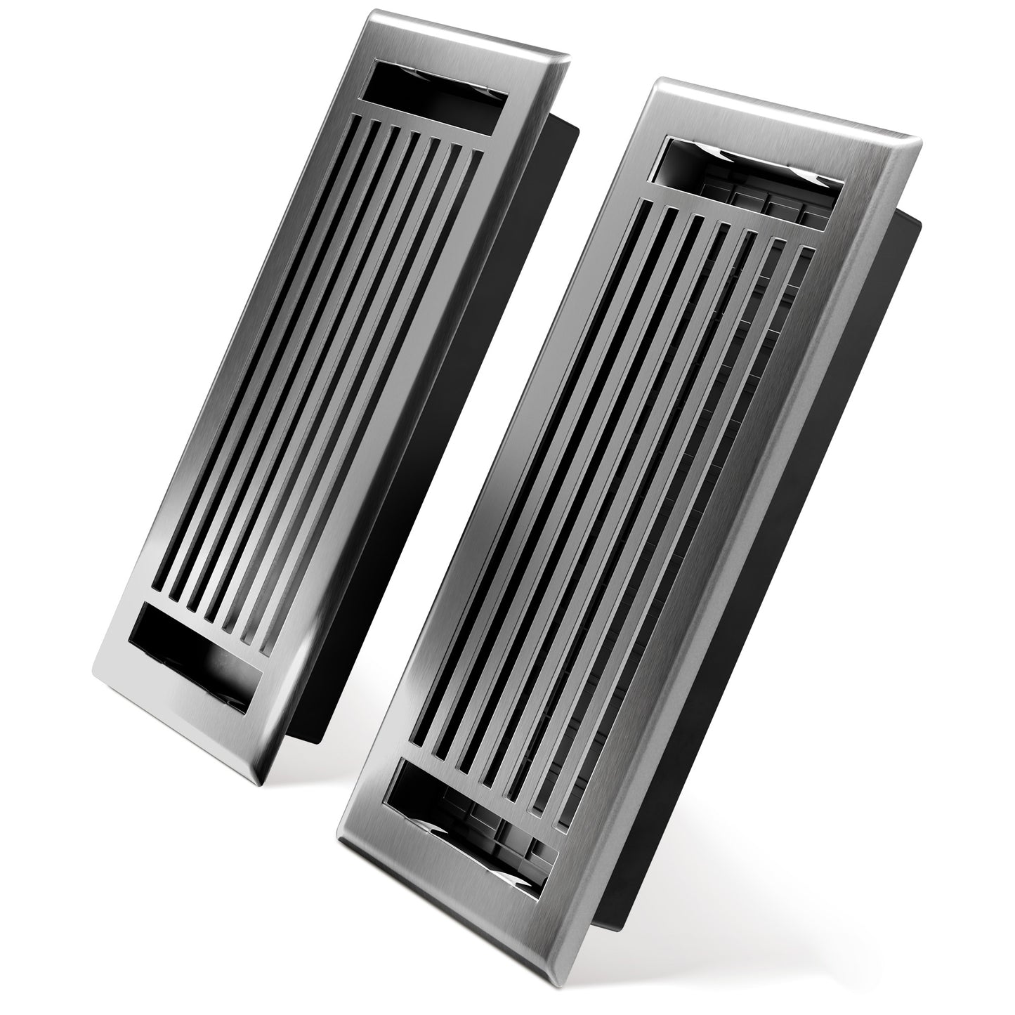 Floor Register - Linear Brushed Nickel