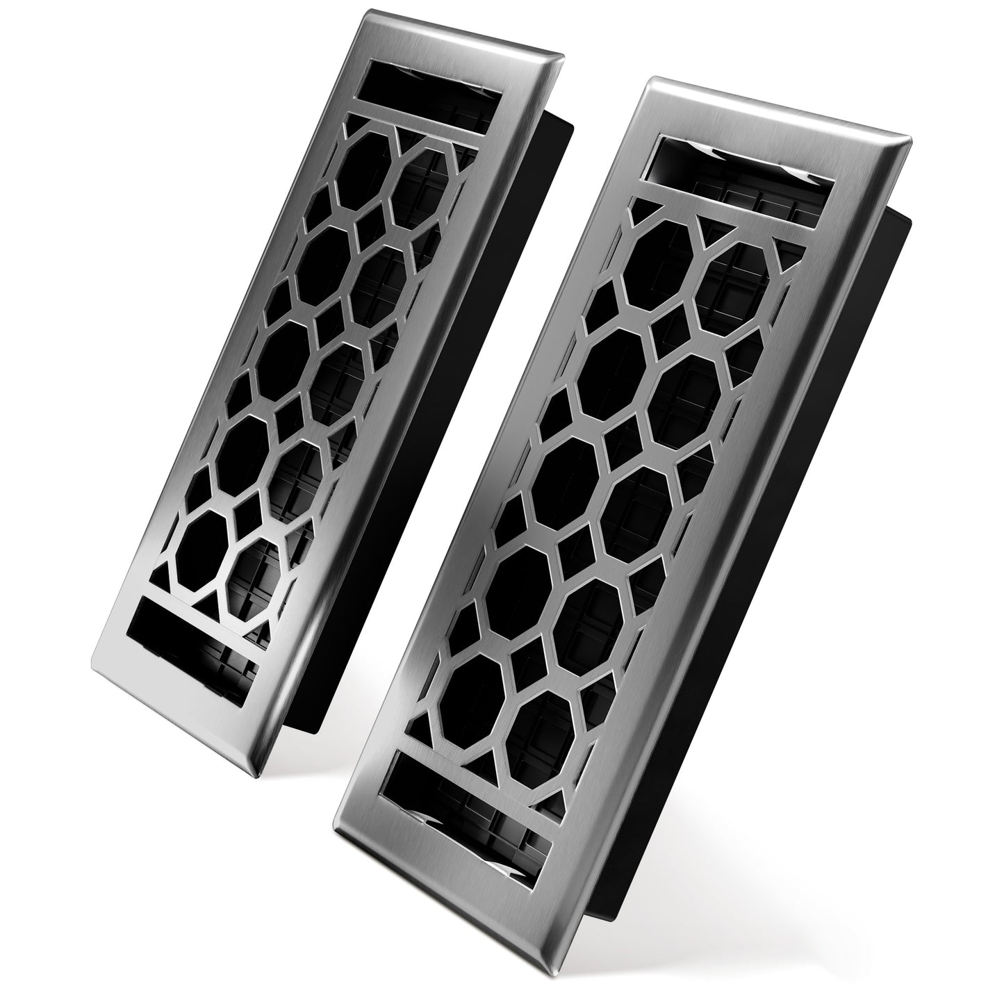 Floor Register - Honeycomb Brushed Nickel