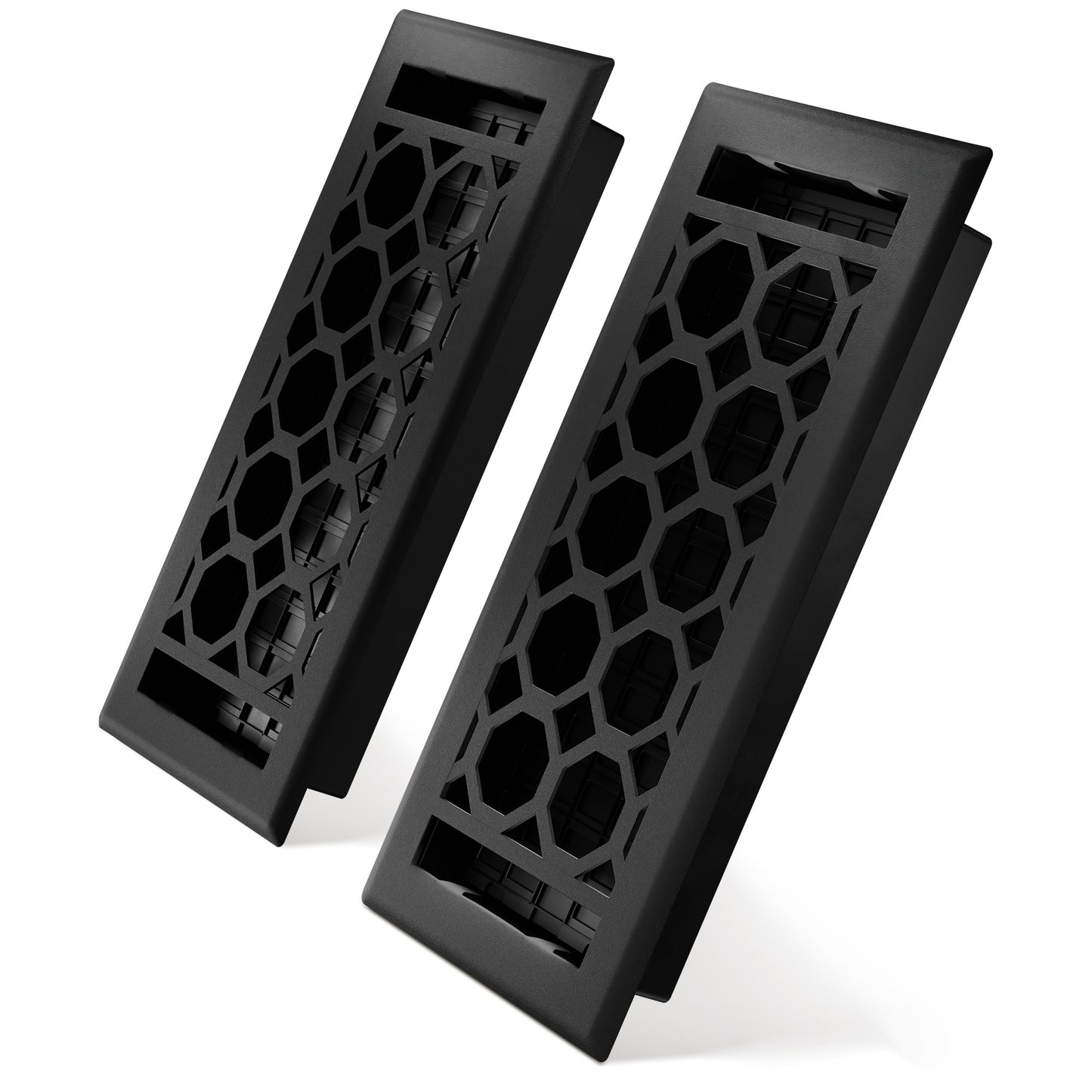Floor Register - Honeycomb Textured Black
