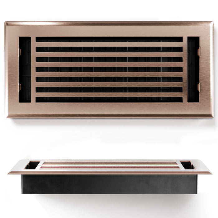 Floor Register - Linear - 1 Pack / Satin Rose Bronze
